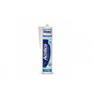 Sellador acrilico juntas pintables 425g blanca Tek Bond