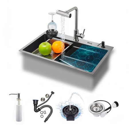 Bacha Cocina Inteligente Rieti by Gadnic Acero Inoxidable SUS304 75cm Multifunción