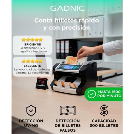 Contador De Billetes Gadnic MC-31 Profesional 1500 Billetes X Min
