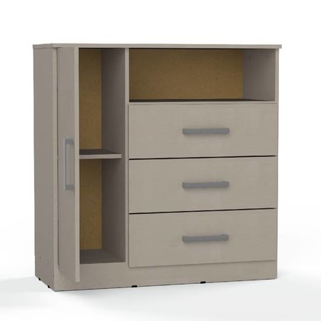 COMODA ORLANDI AB 77 BAHIA - ABEDUL, 3 CAJONES, 1 PUERTA