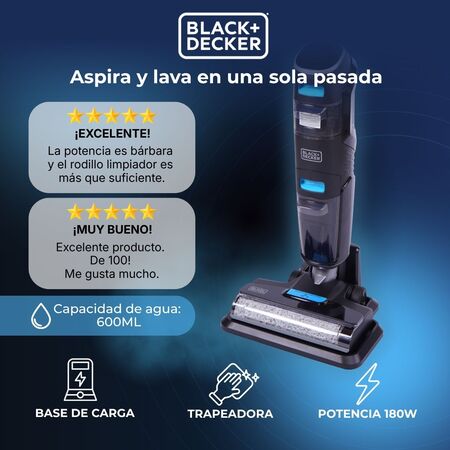 Aspiradora  y Trapeadora Inalámbrica  Duo Pro Max Black & Decker BXUVXA01