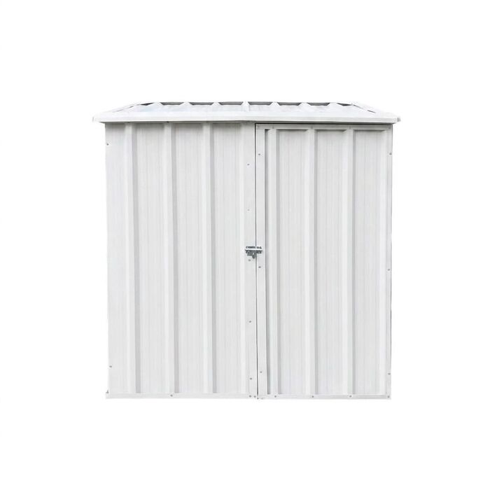 Armario Deposito Galpon de jardin Casi 2x1x2 Techo 1 agua Blanco DON ACERO - Vista 1