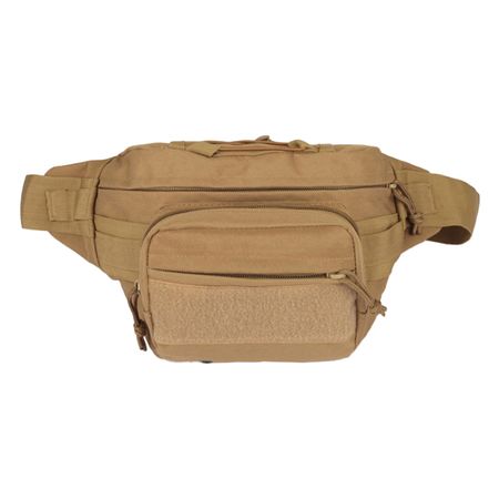 Riñonera Táctica Militar Marrón Gadnic Bolsillos con Cierre
