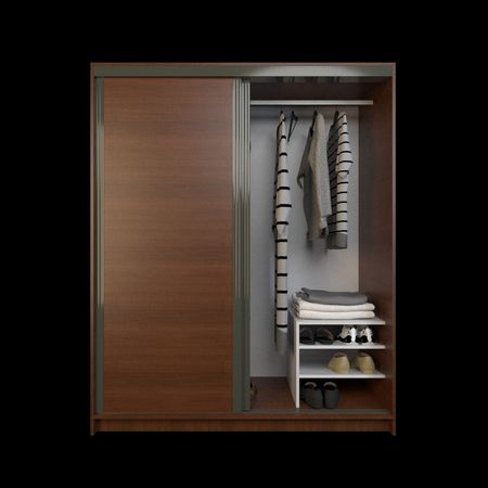 Placard Corredizo 1,50 2 Cajones Caoba Tabaco Tables