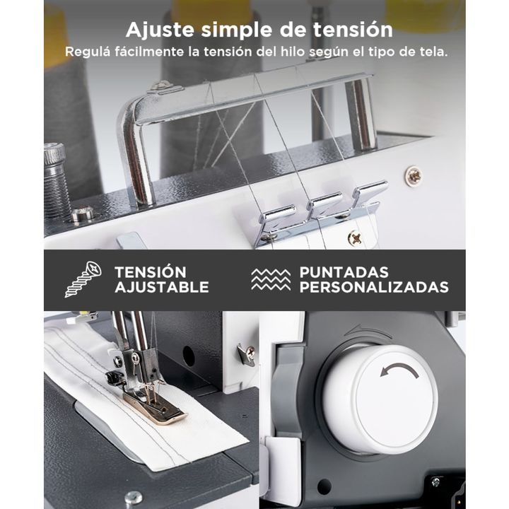 Máquina de Coser Gadnic Interlock de 3 Hilos 135w - Vista 4