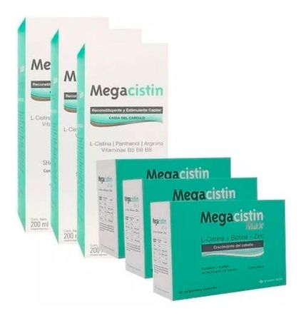 Combo 3 Megacistin Max X 30 + 3 Megacistin Shampoo