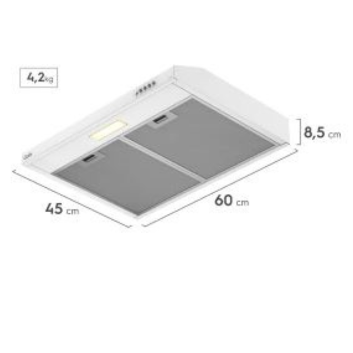 Purificador 60cm Dg6sw Blanco Gafa - Vista 3