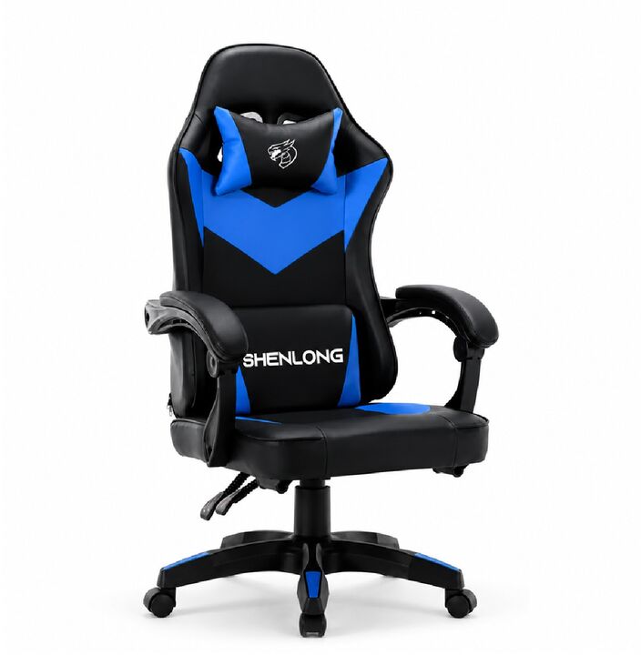 SILLA GAMER SHENLONG SH-GC135 NEGRA Y AZUL - Vista 6