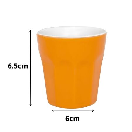 SET X 6 VASOS DE CAFE 90 CC NARANJA OXFORD