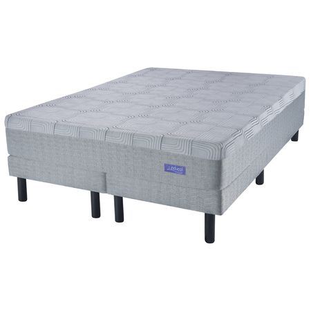 Colchon y Sommier Inducol Cardiel Super Queen 160x200 Espuma de Alta Densidad + Espuma Inteligente