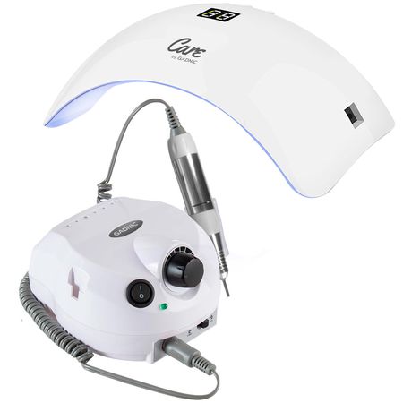 Kit Para Uñas Gadnic Torno T202 + Cabina UV LED 48W Profesional