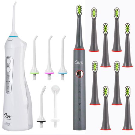 Kit de Cepillo Dental Eléctrico Gadnic + irrigador Bucal Inalámbrico  - Negro