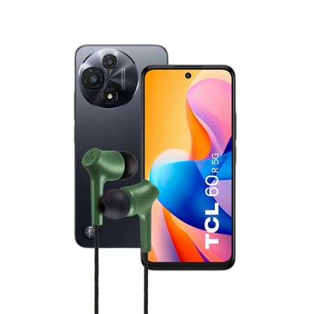 CELULAR TCL 60R 4+128 5G SPACE GRAY + Auriculares HUNE con Microfono Tipo C - Bosque-#COMBO#-