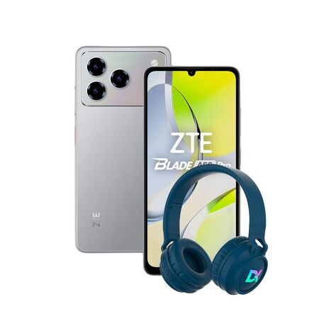 Combo ZTE A56 Pro 4+128GB Grey + Auriculares Dekkin Bluetooth Verdes